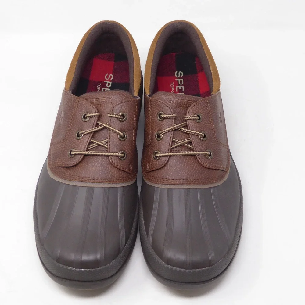 Sperry Mens Cold Bay 3-Eye Duck Shoes Brown Thinsulate Waterproof STS22690 Sz 10